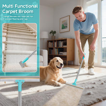 Load image into Gallery viewer, Carpet Rake for Pet Hair Removal Tool, Reusable Pet Hair Remover Broom, Dog&amp;Cat Hair Remover Scraper Rake with 54” Adjustable Long Handle, 3 Pcs Carpet Brush Rake for Rugs, Mats, Couch, Furniture
