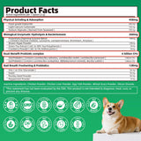 POPPAW Dog Dental Powder – Teeth Cleaning Powder with 6B CFU Probiotics, Enzymes & Antioxidants, Plaque & Tartar Off, Fresh Breath Support, No Brushing Oral Care, Mint Chicken Flavor, 75 Servings