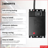 PATTLER® Best Mouse Repellent for Cars | Mouse Repellent with Connection to 12V Car Battery | Ultrasonic Pest Repeller | Mice Repellent for Engines Under Hood I Long Term Pest Control | 1 Unit