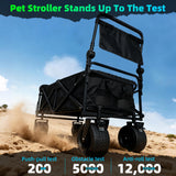 Mariocsa Dog Stroller for Large & Medium Dogs, Foldable Pet Stroller Wagon, All-Terrain with Carbon Steel Frame(Up to 300 lbs), Adjustable Handle, Dog Wagon Suitable for Walking, Camping & Shopping