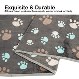 Dono 1 Pack 3 Dog Blankets, Soft Fluffy Fleece Pet Blanket Warm Sleep Mat Paw Print Design Puppy Kitten Throw Blankets Doggy Blanket for Dogs