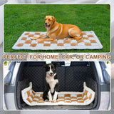 Pessbulmm Backseat Pet Bed Mat Non-Slip Dog Car Seat Cover Scratch Chew Resistant Dog Blanket for SUVs, Trucks & Sedans 23" x 51" Easy Clean Comfortable Car Travel Pet Pad, Coffee and White