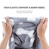 Dog Fleece Pajamas Large Dog 4 Legs Winter Clothes for Dog Fit Warm Jumpsuit for Dogs (Gray, XXL)