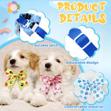 Yunsailing 100 Pcs Dog Bow Ties Bulk Dog Bows with Adjustable Collar Cat Bowtie Pet Grooming Neck Collar for Small Medium Pets Birthday Holiday Photography Accessories(Dog Paw)