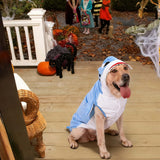 Halloween Dog Shark Costume Outfits for Large Dog Winter Fleece Puppy Jacket Coat Hoodie Funny Dog Clothes Golden Retriever(3XL, Blue)