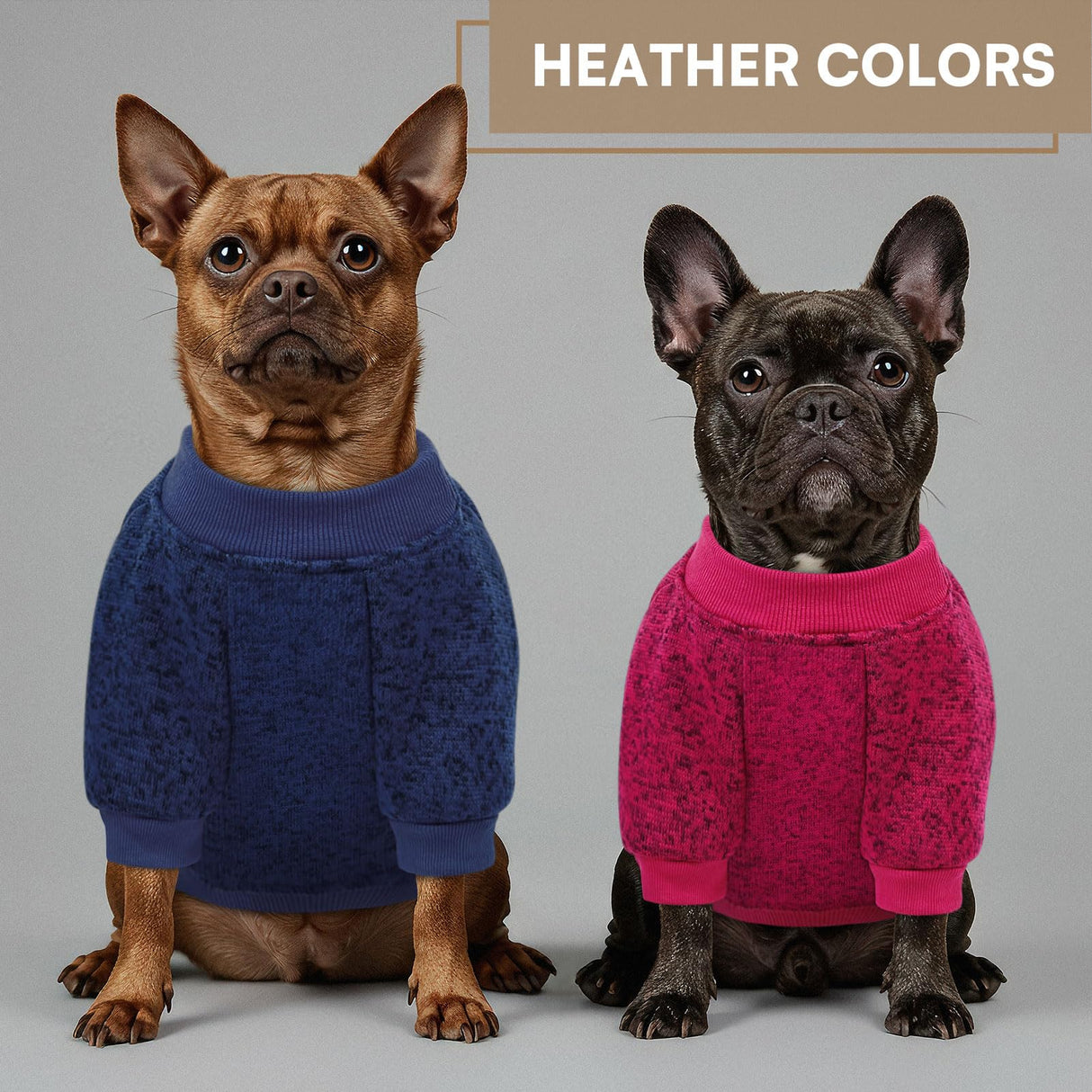 Queenmore Large Dog Sweater,Dog Fleece Sweater,Sweaters for Large Dogs,Sweatshirts for Dogs Girl Boy,Warm Soft Fleece Lining Crewneck Pet Winter Sweatshirts for Male Female Cats Puppy,Blue