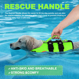 Doglay Dog Life Jacket Neoprene, High Buoyancy Dog Harness Life Vest for Swimming and Boating, Adjustable Swim Vest with Rescue Handle for Small Medium Large Dogs