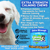 Well Loved Calming Chews for Dogs - Dog Calm Treats, Made in USA, Vet Recommended, Behavior Support with Melatonin & Hemp, Stress, Separation, Fireworks, Travel, Extra Strength
