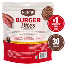 Load image into Gallery viewer, Nutrish Burger Bites Beef Recipe with Bison Premium Dog Treats, 30 oz. Pouch (Rachael Ray)
