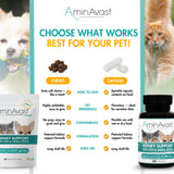 AminAvast Small Dogs & Cat Kidney Support - Promotes Healthy Kidney Support in Cats & Small Dogs - 300mg (60 Chews)