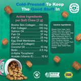Doggie Dailies Skin & Coat Supplement Support, Salmon Oil for Dogs Skin and Coat with Collagen, Omega 3, Krill Oil, Biotin, & Coconut Oil for Dogs (Salmon) 225 Soft Chews