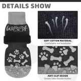 KOOLTAIL Anti Slip Dog Socks for Hot/Cold Pavement to Prevent Licking Paws, Dog Boots&Paw Protector with Grippers for Hardwood Floors,Traction Control No Twist Booties for Small Medium Large Dogs M