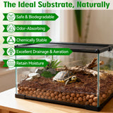 Halatool Reptile Substrate 8QT Leca Clay Pebbles for Reptiles Organic Hydroballs Bioactive Drainage Layer Terrarium Bedding for Leopard Gecko Tortoise Frog Lizard Ball Python