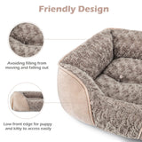 INVENHO Small Dog Bed for Medium to Large Dogs - Rectangle, Orthopedic, Soft, Calming, Durable Pet Cuddler with Anti-Slip Bottom (20"x19"x6")