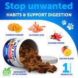 No Poo Chews for Dogs - Coprophagia Stool Eating Deterrent - Stop Eating Poop Treats with Probiotics, Digestive Enzymes, Pumpkin - Prevent Dog, Puppy from Eating Poop - Gut Health Support Supplement