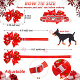 40 Pcs Christmas Dog Bow Ties Set 26 Christmas Pet Bowties 10 Santa Snowman Necktie 4 Winter Dog Bandana Xmas Grooming Accessories for Holiday Pet Outfit Winter Gift