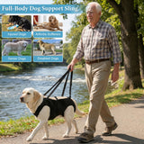 Dog Carry Sling Emergency Backpack, Adjustable Dog Lift Harness with Leg Support for Senior & Injured Dogs, Arthritis Rehabilitation Pet Carrier for Hiking, Travel & Rescue – Black (Black, Large)