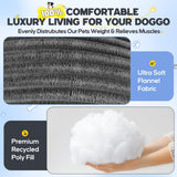 Loiion Dog Car Bed Mat - Non-Slip Backseat Extender Pet Mat, Flannel 100% Cotton Filling, Easy Clean, Dog Travel Bed Fits SUVs/Sedans/Trucks [No Backseat Extender Included]