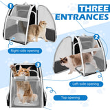 VeluXanipyr Cat Backpack Carrier,Expandable Pet Carrier Backpack for Cat and Small Dogs,for Hiking, Camping and Travelling Use,Collapsible Carrier with Breathable Mesh,Gray