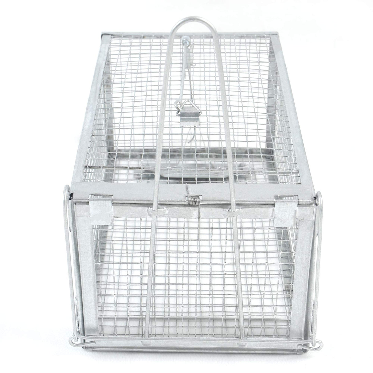 H&B Rat Trap,Mouse Traps,Humane Live Animal Trap Cage,Bait Station,Work for Indoor and Outdoor,12.7x6.6x5.2inch Catch and Release,Kill Home Gopher,Stray Cats,Squirrels and More Rodents,Silver,Small