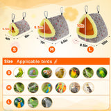 MEWTOGO Medium Winter Warm Bird Nest for Cage - Comfortable Birds Bed with Support Plate, Hanging Shed Hideaway Hammock Hut Gift for Macaws African Grey Amazon Parrots