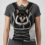 BARDIMIES Dog Carrier Backpack for Small Dogs｜Pet Travel Shoulders Bag - Puppy Holder for Chest-Front Dog Baby Carring Ventilated for Hiking & Camping, Black Grey, L