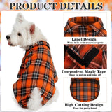 EXPAWLORER Dog Shirt - Fall Dog Clothes Sweater, Breathable Polo T-Shirts Dogs Costume with Plaid Pattern,Pet Outfit for Small Medium Large Dogs Puppy Boy and Girl