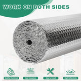 Reflective Bubble Insulation Sheet, Double Side Aluminum Foil Bubble Shield, Aluminum Foil Thermal Insulation Radiant Barrier for Windows, RV, Roof, Garage Door (23.6IN X 10FT)