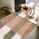 ChgLiPets 39" X 20" Washable Dog Door Mat, Ultra fine Fiber Dog Door Mat, Quick Drying Chenille Pet Entrance Mat, Machine Washable Indoor and Outdoor Rug (Camel)