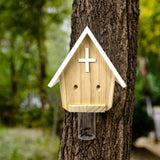 GAW Nature Wood Church Style Carpenter Bee Traps for Outdoors, 1 Pack Best Wooden Bee Trap for Outside