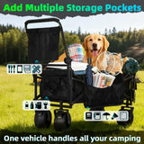 Mariocsa Dog Stroller for Large & Medium Dogs, Foldable Pet Stroller Wagon, All-Terrain with Carbon Steel Frame(Up to 300 lbs), Adjustable Handle, Dog Wagon Suitable for Walking, Camping & Shopping