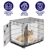 MidWest Homes for Pets QuietTime XXS Dog Bed – White Fleece Bolster, Ultra-Soft and Machine Washable, Fits 18-Inch Crates and Carriers, for Small Dogs and Cats