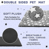 RattanView Back Seat Pet Cover for Dogs Backseat Cover for Dogs in Car 51x 24 Backseat Dog Bed Mat Waterproof Non-Slip Soft Cozy Star Pattern Protector for Extenders Trucks Suvs All Season Travel