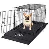 NYFITY Kennel Pad Dog Crate Mat Liner, Absorbs Urine, Waterproof, Non-Slip, Washable Puppy Pee Pad for Kennel Training - Under Pet Cage to Protect Floors, Thin Cut to Fit Design (48" x 29" - 2 Pack)