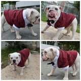 Lovelonglong Pet Costume Dog Suit Formal Tuxedo with Black Bow Tie for Large Medium Small Dogs Cat Wedding Clothes Reddish Brown L