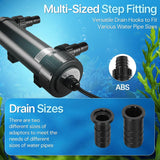 Flexzion Pond UV Lights for Outdoor Ponds - 9W Small Light, 2113-Gal Capacity, 1500L/H UV Pond Clarifier for Outdoor Ponds, Clears Water in Days (CUV-109A)
