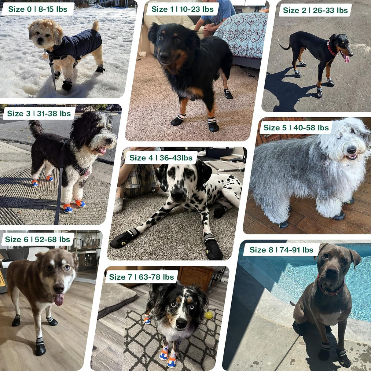 Aokown Dog Shoes for Medium Dogs, Large Dog Boots for Winter Snow, Hot Pavement, Dog Booties & Paw Protectors Blue Size 4