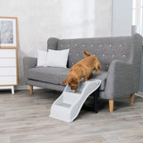Trixie Lightweight Pet Stairs with Non-Slip Rubber Treads - 3 Step Stairs for Dogs and Cats to Reach Beds and Couches - Foldable and Easy to Store - Light Gray