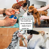 Dog Grooming Belly Band - Dogs Grooming Belly Straps with Adjustable Connector 2" Wide Nylon Unique Pattern Pet Bath Loops Restraint Noose(Color-1 (Long))