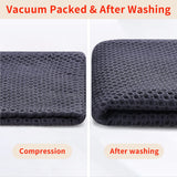 100% Cotton Waffle Weave Kitchen Dish Cloths, Ultra Soft Absorbent Quick Drying Dish Towels, 12 x 12 Inches, 6-Pack, Dark Grey