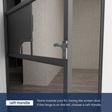Safoner Aluminum RV Screen Door Latch Left Handle Replacement Kit for Travel Trailer, Camper, Motorhome- RV Accessories for Inside