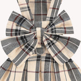 PUPTECK Plaid Dog Dress with Leash - Cute Puppy Harness Clothes for Small Medium Sized Dogs, Outfits for Girl Puppy Wedding Birthday Costume