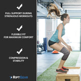 RiptGear Knee Compression Sleeve - Braces for Knee Pain - Compression for Arthritis, Meniscus Tear, Running, Walking - Support for Women and Men - Sleeves Weightlifting (Medium, Gray (1 Pack))
