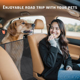 Gimars Holds 400lbs Hard Bottom Back Seat Extender for Dogs, 62x52'' Waterproof Dog Car Seat Cover for Back Seat, Back Seat Pet Cover Dog Hammock for Car SUV Truck with Nonslip Bottom Mesh Window