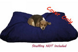 Dogbed4less XXL 55X37X4 Inches Blue Color Denim Jean Dog Pet Bed External Zipper Duvet Cover - Replacement Cover only