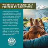 Wilderdog Dog Backpack with Built in Harness and Back-Mounted D-Ring Leash Attachment, Handle, Two Saddlebags with 4 Total Pockets, Built in Poop Bag Dispenser (Pacific Blue, Large)