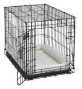 MidWest Homes for Pets QuietTime Dog Bed – White Fleece Bolster, Ultra-Soft and Machine Washable, Fits 30-Inch Crates and Carriers, for Medium Breed Dogs