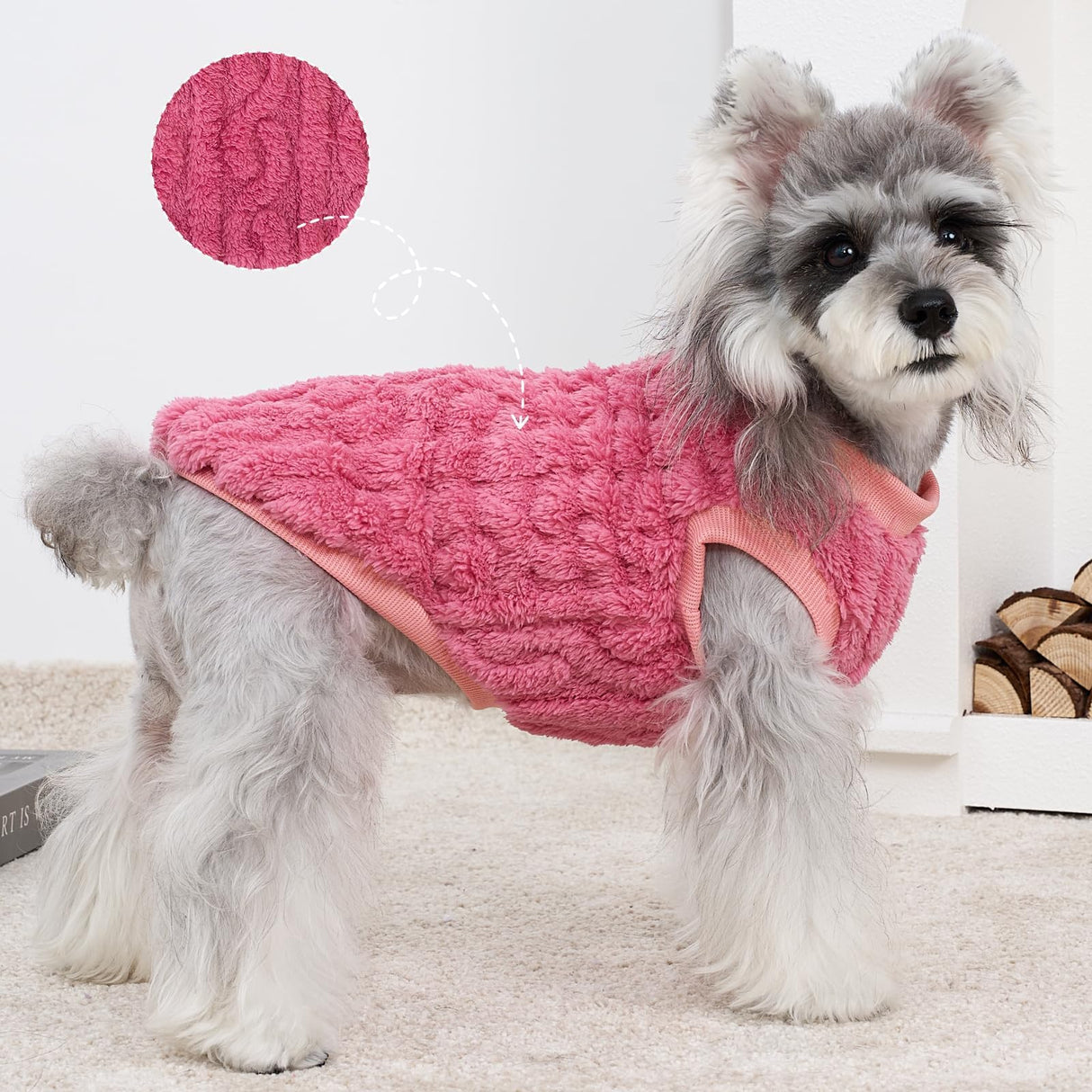 XPUDAC 3 Pack Dog Sweater, Dog Winter Coat with Cute Pattens Pullover Stretchy Fleece Pet Sweaters for Small Medium Dogs Girl boy- 4XL