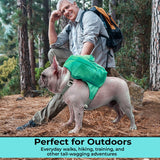Tailtote Dog Hiking Backpack Harness Lightweight, Adjustable, and Water-Resistant Pet Poopbag Holder for Outdoor Adventures,Puppy School or Everyday Walks (Medium)