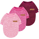 Idepet Pet Dog Classic Knitwear Sweater 3 Pcs, Fleece Coat for Small,Medium Dogs,Warm Pet Dog Cat Clothes,Soft Puppy Customes for Dog Grils Boys,Large